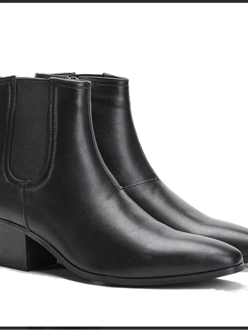 Black Heeled Chelsea Ankle Boots
